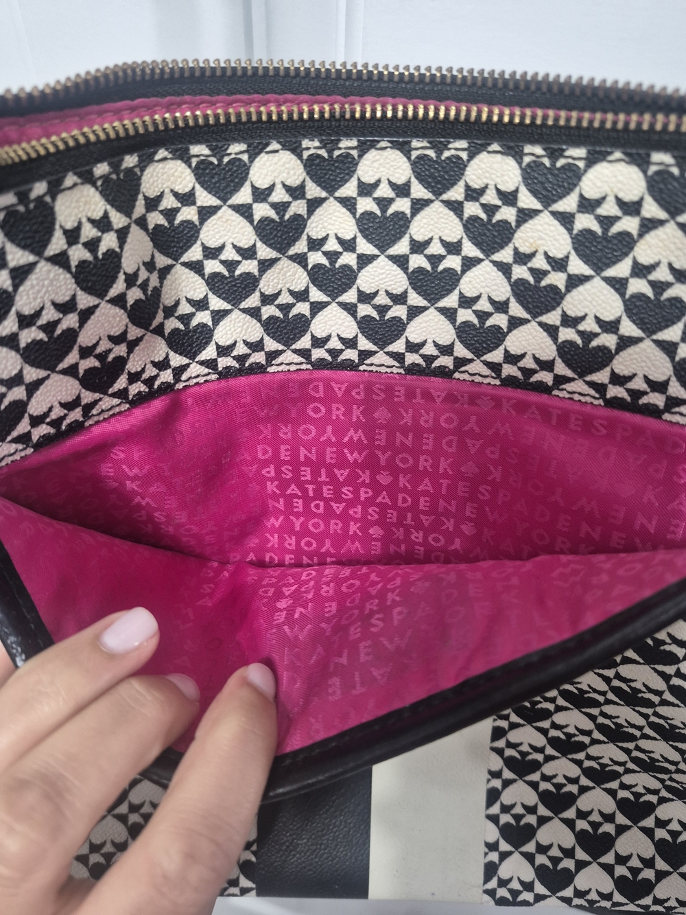 Kate Spade Black & White Patterned Crossbody Bag - Picture 5 of 7